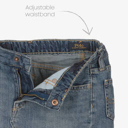 Ralph Lauren-Girls Blue Washed Cotton Denim Skirt | Childrensalon Outlet