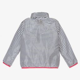 Polo Ralph Lauren-جاكيت هودي مقلم لون أزرق وأبيض للبنات | Childrensalon Outlet