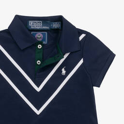 Ralph Lauren-Girls Blue Wimbledon Polo Dress | Childrensalon Outlet