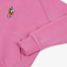 Ralph Lauren-Розовый вязаный пуловер с капюшоном для девочек | Childrensalon Outlet