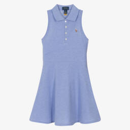 Ralph Lauren-Классическое синее платье поло для девочек | Childrensalon Outlet