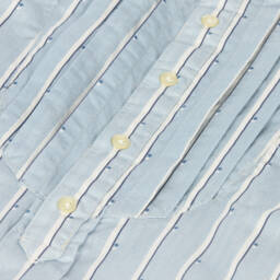 رالف لورين-فستان قميص قطن لون أزرق | Childrensalon Outlet