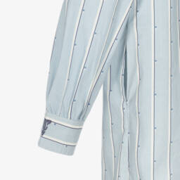 رالف لورين-فستان قميص قطن لون أزرق | Childrensalon Outlet