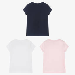 Ralph Lauren-Girls Cotton T-Shirts (3 Pack) | Childrensalon Outlet