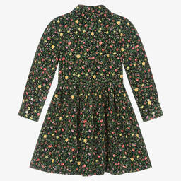 Поло Ralph Lauren-Вельветовое платье в цветочек для девочек | Childrensalon Outlet