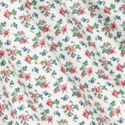 رالف لورين-فستان بطبعة ورود قطن لون عاجي وزهري | Childrensalon Outlet