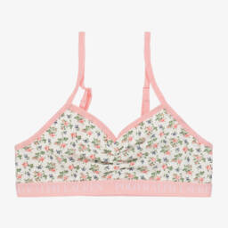 Ralph Lauren-حمالة صدر قطن لون عاجي وزهري (عدد 2) | Childrensalon Outlet