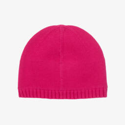 رالف لورين-قبعة بيني بولو بير قطن محبوك لون زهري | Childrensalon Outlet