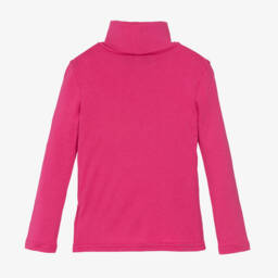 Ralph Lauren-Girls Fuchsia Roll Neck Top | Childrensalon Outlet