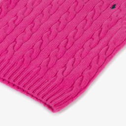 رالف لورين-بلوفر بدون أكمام كشمير وصوف لون زهري للبنات | Childrensalon Outlet