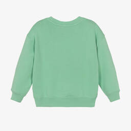 Ralph Lauren-Girls Green Cotton Logo Sweatshirt | Childrensalon Outlet
