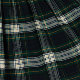 Поло Ralph Lauren-Зеленое платье в шотландскую клетку для девочек | Childrensalon Outlet