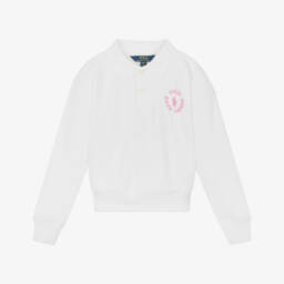 Ralph Lauren-Кремовая хлопковая рубашка поло для девочек | Childrensalon Outlet