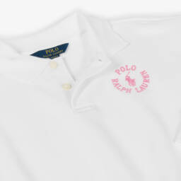 Ralph Lauren-Кремовая хлопковая рубашка поло для девочек | Childrensalon Outlet