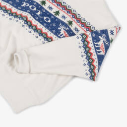 Ralph Lauren-هودي فير آيل قطن لون عاجي للبنات | Childrensalon Outlet