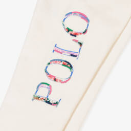 Ralph Lauren-Кремовые хлопковые брюки с цветочным узором для девочек | Childrensalon Outlet