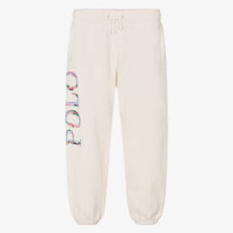 Ralph Lauren-Кремовые хлопковые брюки с цветочным узором для девочек | Childrensalon Outlet