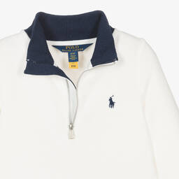 Ralph Lauren-فستان قطن جيرسي تارتان لون عاجي وأخضر | Childrensalon Outlet