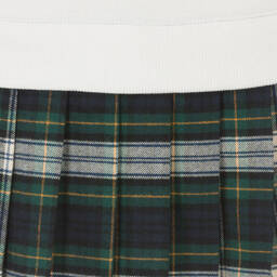 Ralph Lauren-فستان قطن جيرسي تارتان لون عاجي وأخضر | Childrensalon Outlet