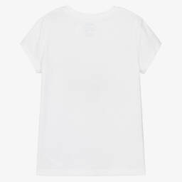 Ralph Lauren-Girls Ivory Tee with Pink Pony Emblem | Childrensalon Outlet