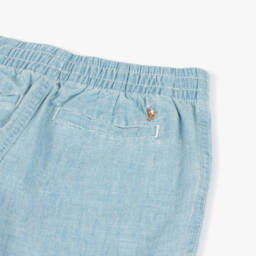 Ralph Lauren-Girls Light Blue Chambray Trousers | Childrensalon Outlet