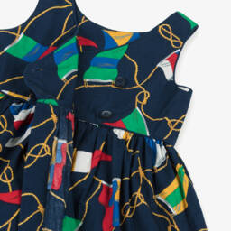 Ralph Lauren-Girls Nautical Navy Cotton Dress | Childrensalon Outlet