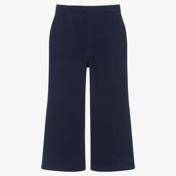 Ralph Lauren-Girls Navy Blue Cotton Polo Joggers  | Childrensalon Outlet