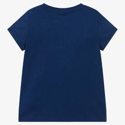 Ralph Lauren-Синяя хлопковая футболка для девочек | Childrensalon Outlet