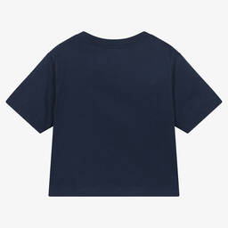 Ralph Lauren-Синяя хлопковая футболка для девочек | Childrensalon Outlet