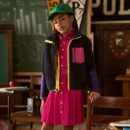 Ralph Lauren-Синяя плюшевая куртка для девочек | Childrensalon Outlet