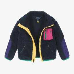 Ralph Lauren-Синяя плюшевая куртка для девочек | Childrensalon Outlet