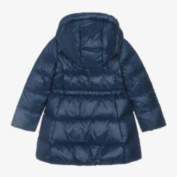 Ralph Lauren-معطف بافر مبطن بريش لون كحلي للبنات | Childrensalon Outlet