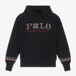 رالف لورين-هودي بشعار فير آيل لون كحلي | Childrensalon Outlet