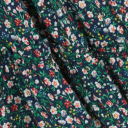 رالف لورين-فستان بطبعة ورود قطن لون كحلي | Childrensalon Outlet