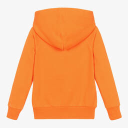 رالف لورين-توب هودي قطن جيرسي لون برتقالي للبنات | Childrensalon Outlet