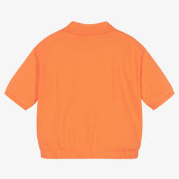 Ralph Lauren-Оранжевая рубашка поло из хлопка для девочек | Childrensalon Outlet