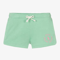 Ralph Lauren-Girls Pale Green Jersey Shorts | Childrensalon Outlet