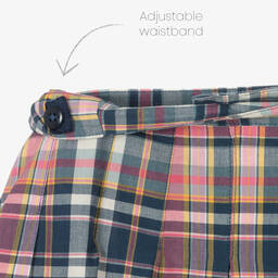 Polo Ralph Lauren-Girls Pink & Blue Check Skirt | Childrensalon Outlet