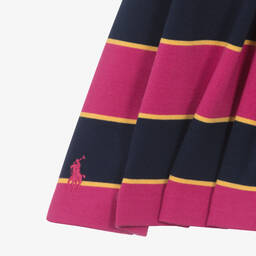 Ralph Lauren-Girls Pink & Blue Stripe Cotton Dress | Childrensalon Outlet