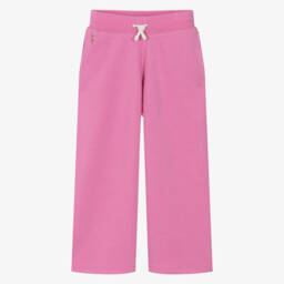 Ralph Lauren-Girls Pink Comfy Wide-Leg Trousers | Childrensalon Outlet