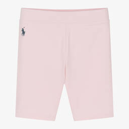 Ralph Lauren-Girls Pink Cotton Cycling Shorts | Childrensalon Outlet
