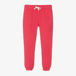 Ralph Lauren-Girls Pink Cotton Joggers | Childrensalon Outlet