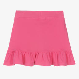 Polo Ralph Lauren-Girls Pink Cotton Logo Skirt | Childrensalon Outlet