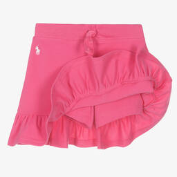 Polo Ralph Lauren-Girls Pink Cotton Logo Skirt | Childrensalon Outlet