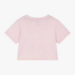 Ralph Lauren-Girls Pink Cotton Twist Front T-Shirt | Childrensalon Outlet