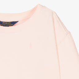 Поло Ralph Lauren-Розовый укороченный свитшот | Childrensalon Outlet