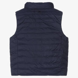 Ralph Lauren-Girls Pink & Navy Blue Reversible Gilet | Childrensalon Outlet