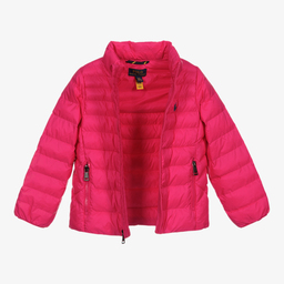 Polo Ralph Lauren-جاكيت بافر لون زهري للبنات | Childrensalon Outlet