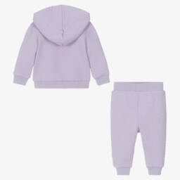 Ralph Lauren-Фиолетовый стеганый хлопковый спортивный костюм для малышек | Childrensalon Outlet