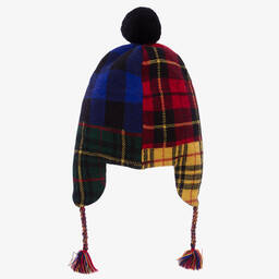 Поло Ralph Lauren-Красно-синяя шерстяная шапка | Childrensalon Outlet